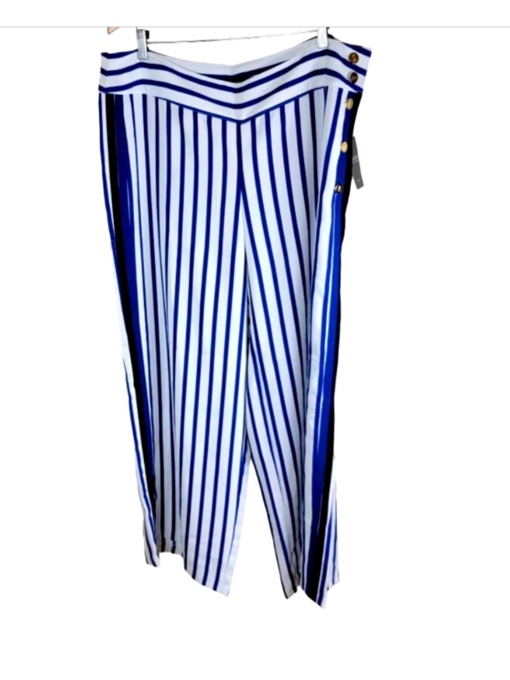 Ralph Lauren blue and white striped sailor pants 22W
